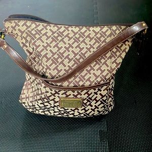 Women's Brown Patterned Shoulder Bag - Designer Plaid Style